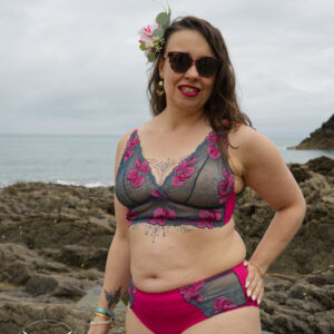 BRASSIERE SANS ARMATURES ROSE ET VERTE