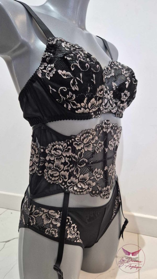 Jaspe Noir serre taille porte jarretelles – Image 9